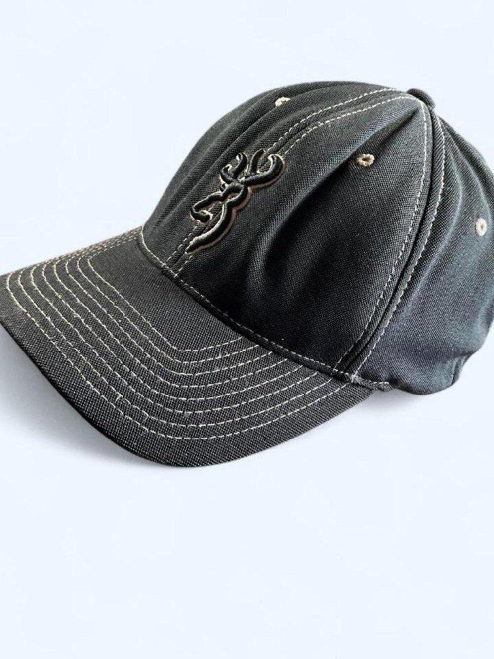 Mens Browning Buckmark Black Hunting Fitted Hat (Large/XLarge)